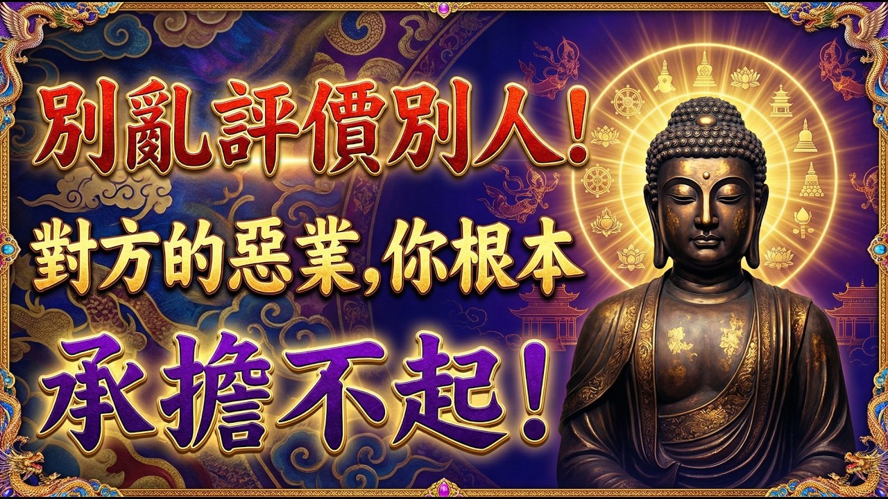 不要輕易去評價別人的生活，因為你承受不起對方的「業力」！佛說：守口如瓶，才是最高級的修行！#修身養性#佛學感悟#因果報應#處世之道#禪心之道