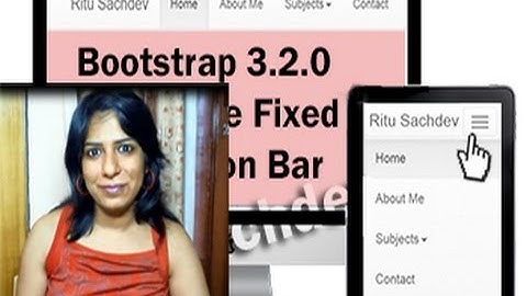 8)Bootstrap 3 Responsive and Fixed Menu Bar (Navigation Bar)
