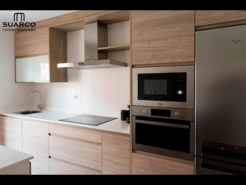 Cocina moderna nordica con encimera de silestone blanco zeus youtube Cocinas empotradas lineales pequeñas
