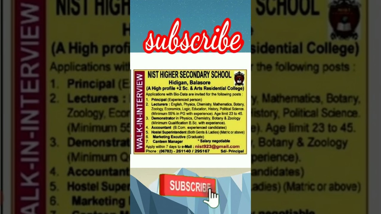 Job for graduation,+2,matric in Balasore