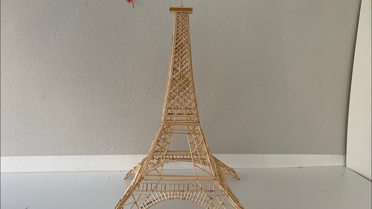 How to make a simple Eiffel Tower with wood YouTube
