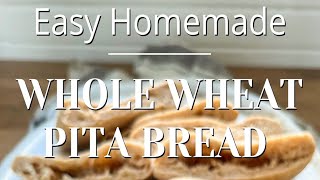 EASY Homemade Whole Wheat Pita Bread  |  AnOregonCottage.com