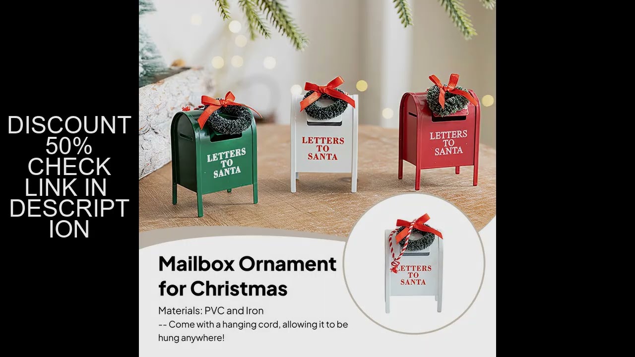 Letters to Santa Mailbox Decorating Farmhouse Decor, for Tabletops Families Fireplaces Living Space