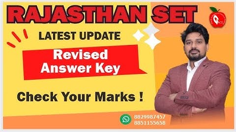 RAJASTHAN SET 2023||REVISED ANSWER KEY  CHECK YOUR SCORE|| DOWNLOAD GACS JAIPUR APP ||GACS JAIPUR