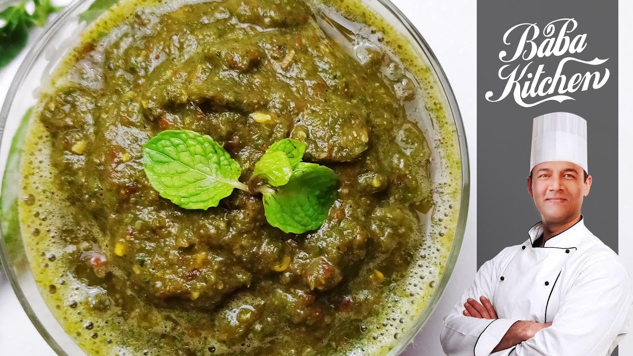 Imli Pudina ki Hari Chutney | Mint Tamarind Green Chutney Recipe by Baba Kitchen