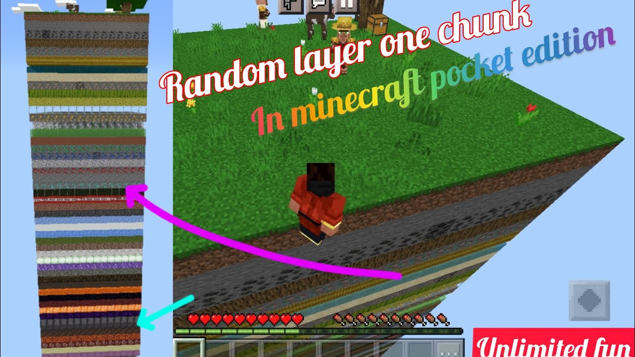 I played random layer one chunk in minecraft pocket edition 