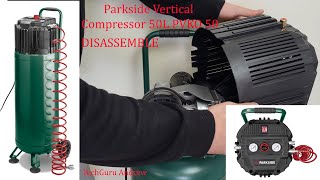 YouTube 50 Compressor - PVKO DISASSEMBLE B2 50L Parkside Vertical