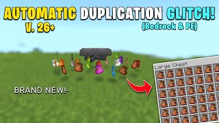 NEW! Best AUTOMATIC Duplication Glitch in Minecraft Bedrock v26.13+ (PE/Xbox/PS)