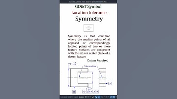 GD&T Symbol | 10_Symmetry | Location tolerance| AutoCAD #autocad #tolerance #drawing