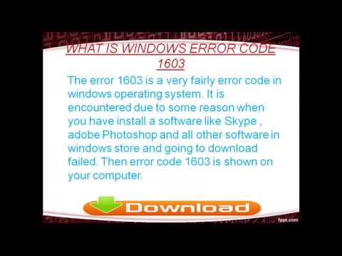 How To Fix Windows Error Code 1603