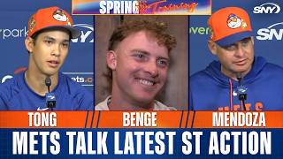 Tong, Benge Talk Mets Spring Training Opportunity, Mendoza Gives His Takeaways From Wednesdays Loss