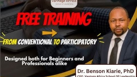 Transforming M&E: From Conventional to Participatory with AI Integration by Dr.Benson Kiarie