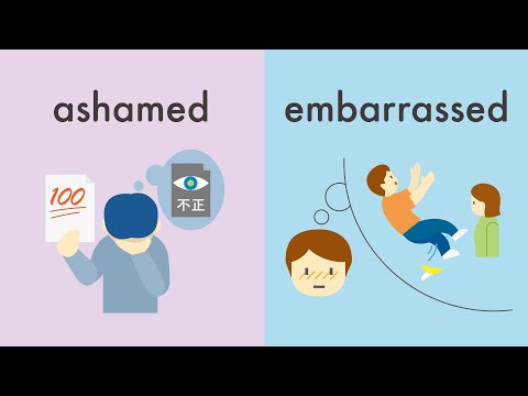 interestingとfunnyの違い／laughとsmileの違い／ashamedとembarrassedの違い　感情にまつわる英語の類義語をイラストで説明 (vol.26)
