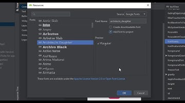 How to use Downloadable Fonts features in Android Studio