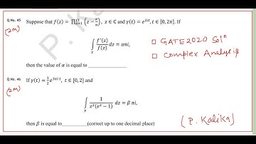 GATE2020 Maths(MA) Q.45-46 Solution || Complex || Que. based on Residue theorem & Argument Principle