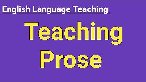 How to teach a prose lesson | Prose Teaching #teaching