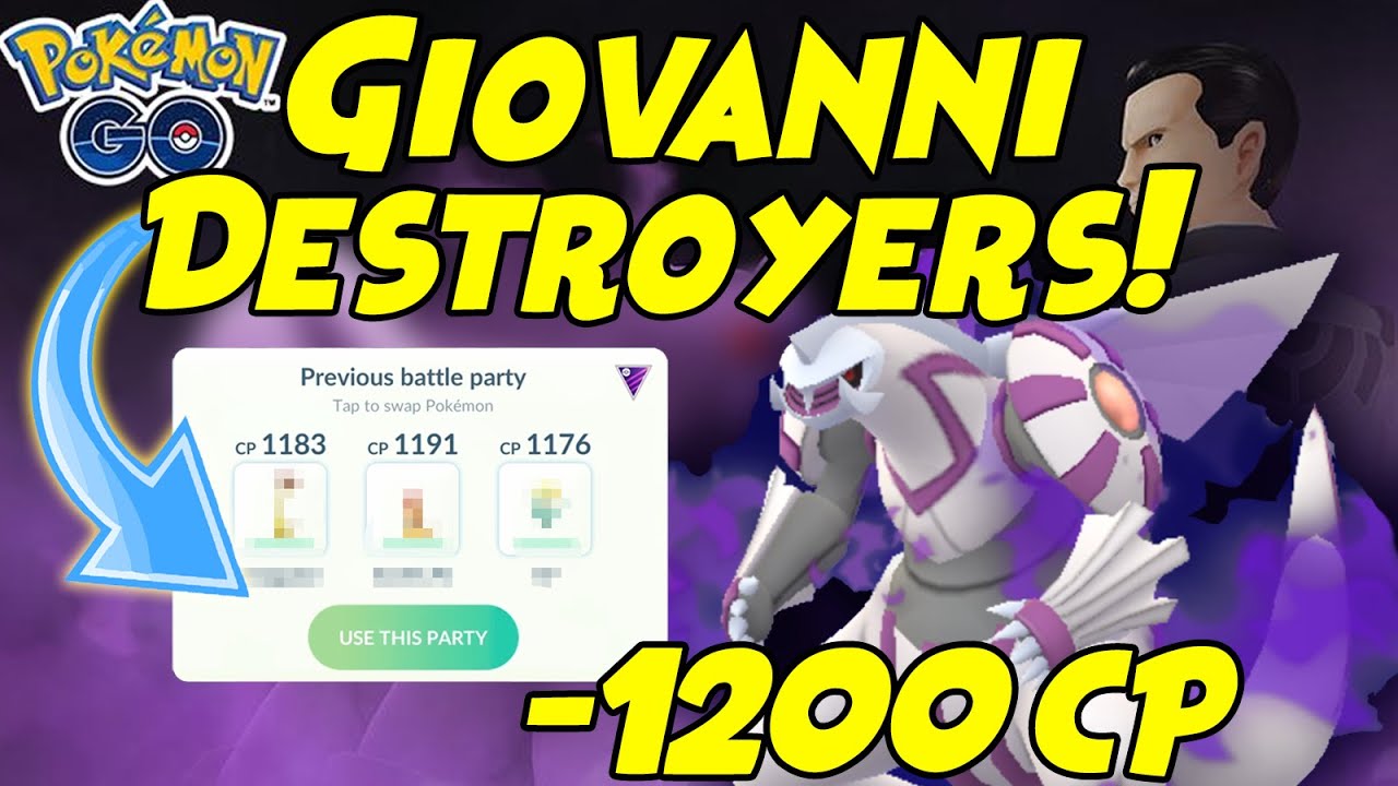 How to Beat Giovanni Shadow PALKIA With a Team Below 1200cp in Pokemon GO!