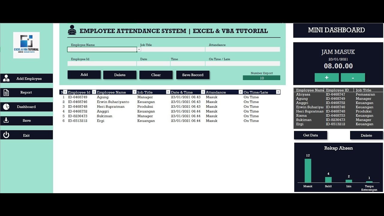 FULL TUTORIAL APLIKASI ABSENSI KARYAWAN PERUSAHAAN - YouTube