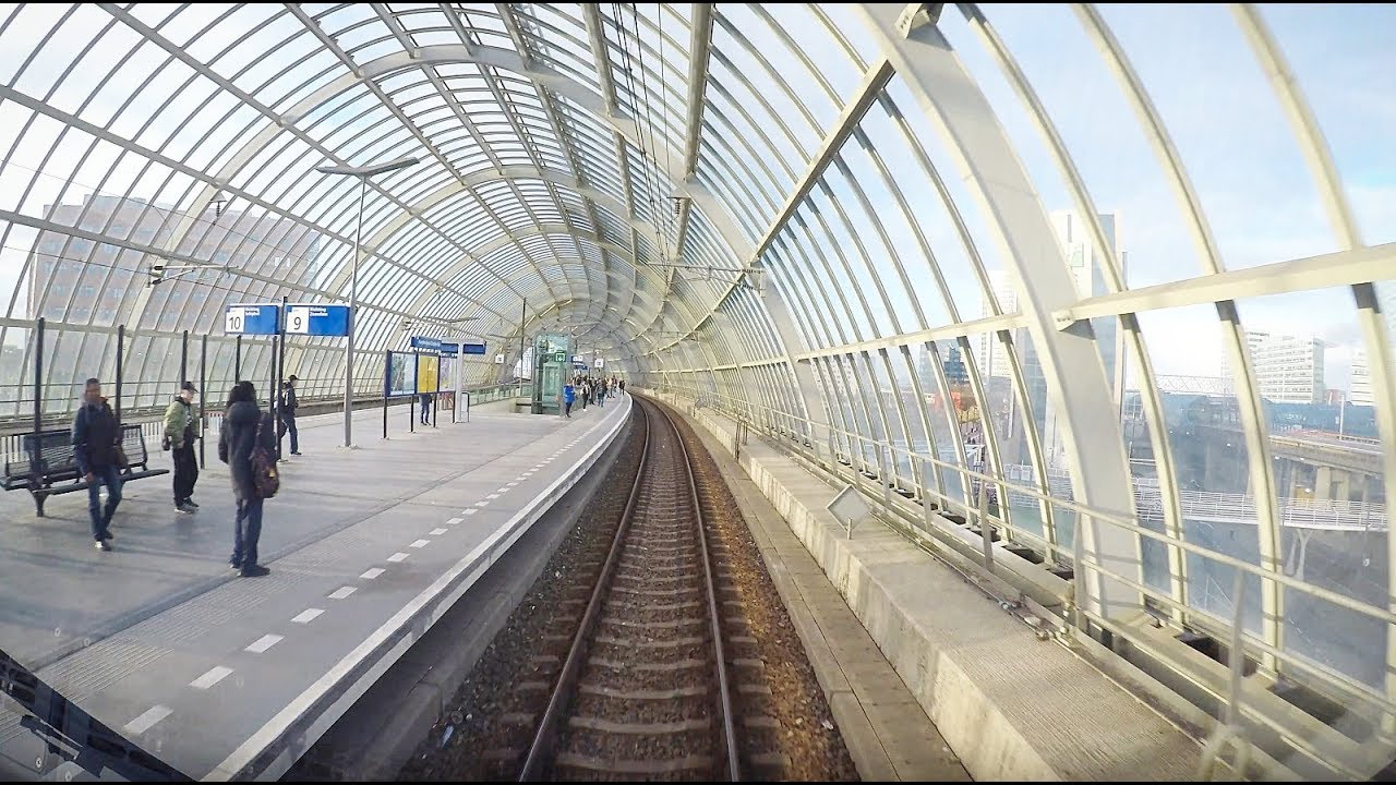 Train Cab Ride NL / Leiden – Schiphol – Hoorn Kersenboogerd + shunting / SLT Sprinter / Nov 2017