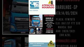 Caminhão roubado em Guarulhos SP