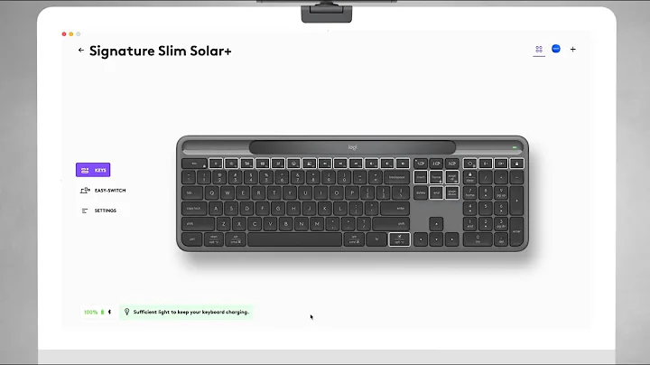 How to check your room lighting status with the Signature Slim Solar+ and the Logi Options+ App