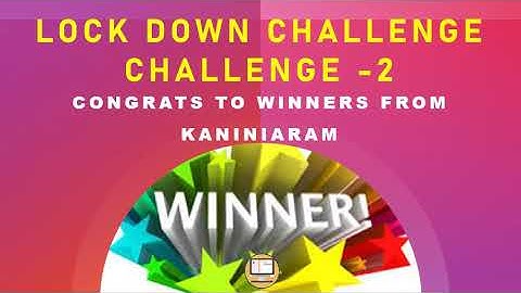 WINNER || CHALLENGE 2 || LOCK DOWN CHALLENGE || 12TH COMPUTER SCIENCE