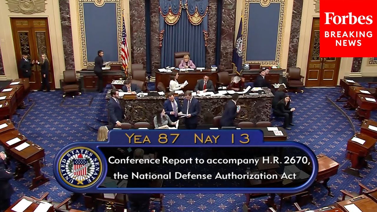 JUST IN: Senate Passes National Defense Authorization Act - YouTube
