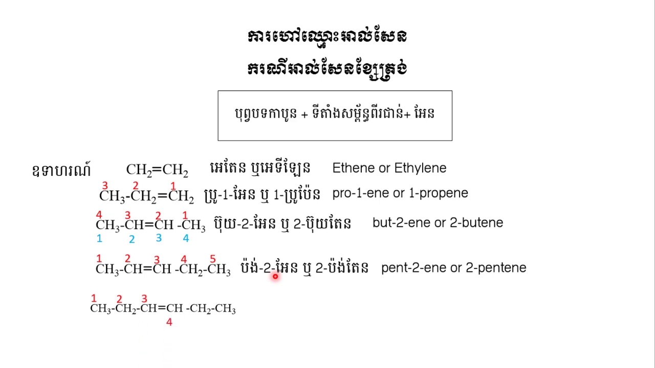 #តោះរៀនហៅឈ្មោះអាល់សែនIUPAC Nomenclature Practice  part 1