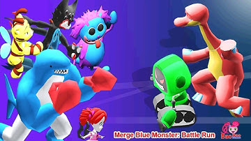 Merge Master Blue Monster Battle Run: Funny Gameplay (iOS,Android) Part 4