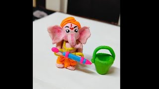 How To Make Colourful Ganesh Idol Using Clay Dough- Step by Step/holi special#videos  #artmonkeys