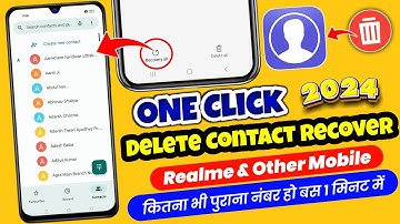 Delete Number Wapas Kaise Laye 2024 - How To Recovery Delete Contact Number Realme Mobile