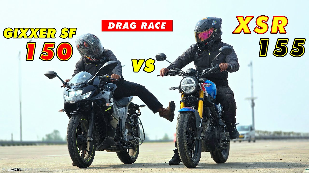 2025 Yamaha XSR 155 vs Suzuki Gixxer SF 150 | Full Power Drag Race Till Their Limit!