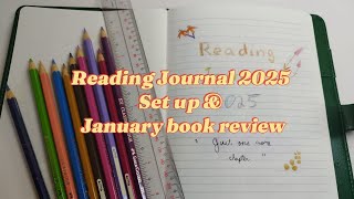 2025 Reading journal: set up, january book review, journal templates