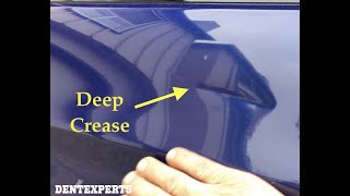Bmw M3 Dent Crease Damage Right Rear Door Paintless Dent Repair Training