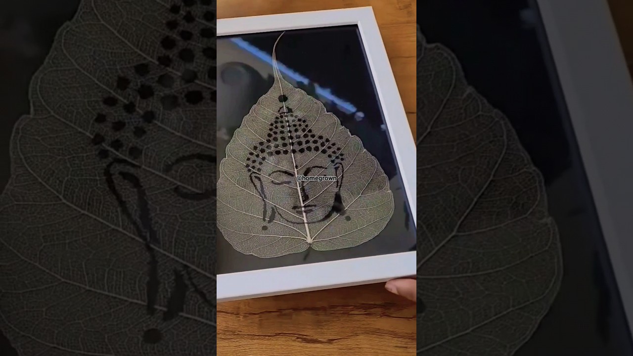 Peepal Leaf Art || Leaf skeleton || Leaf Diy #leafart #leafpainting #diy #short