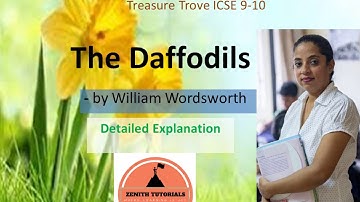 Daffodils || ICSE Treasure Trove|| Linewise Explanation Class 9-10 I wandered lonely as a cloud.