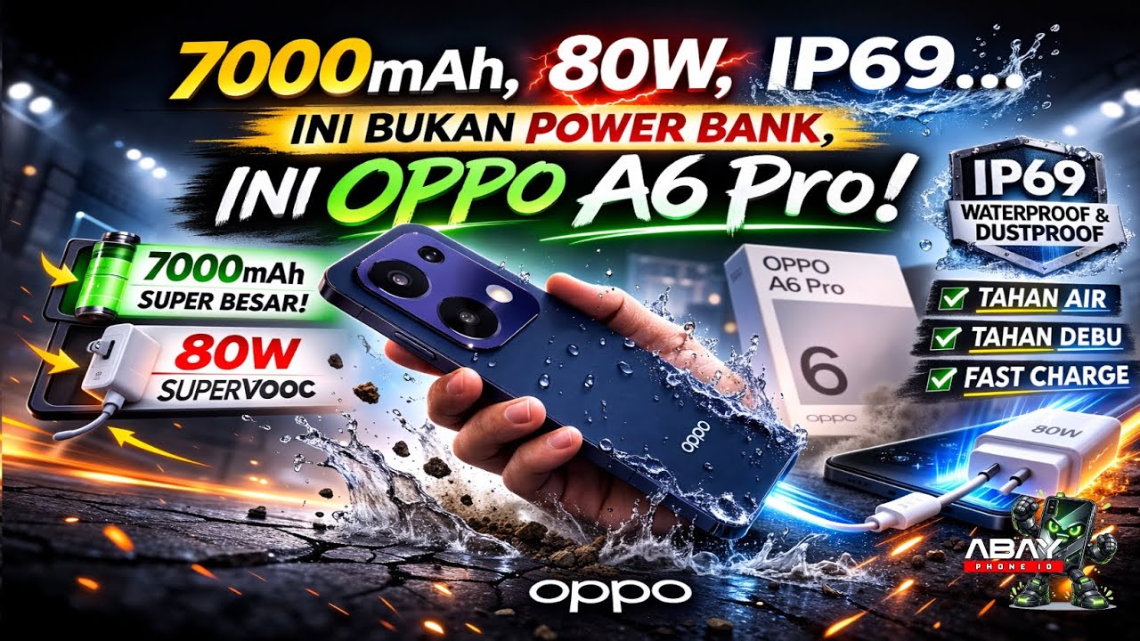 GILA! OPPO A6 Pro – 7000mAh, 80W & IP69, Se-ekstrem Ini?!