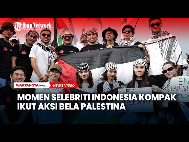 Momen Selebriti Indonesia Kompak Ikut Aksi Bela Palestina di Monas class=