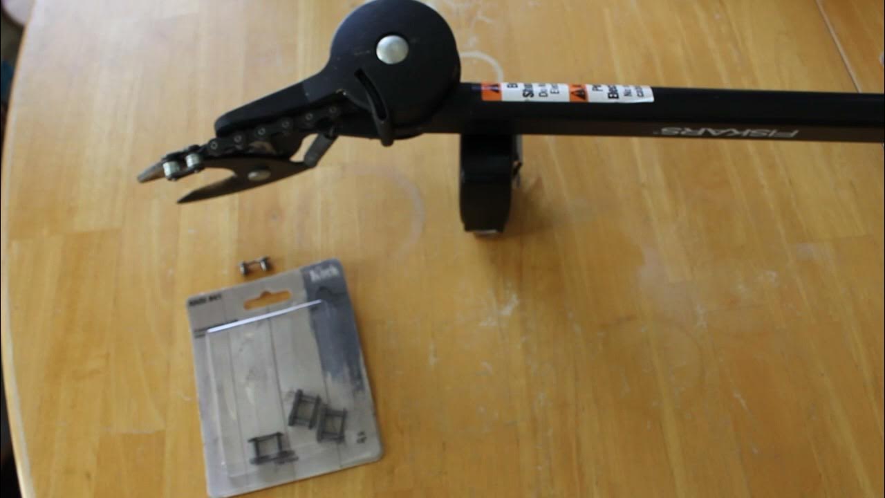 Fiskars tree pruner chain repair YouTube