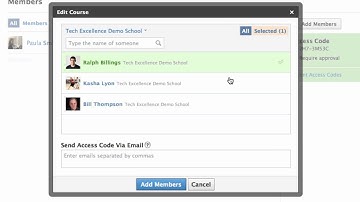 Add Course Members using Add Members
