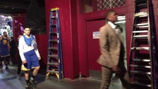 Golden State Warriors (3-1) postgame tunnel walk vs Cleveland Cavaliers 2017 NBA Finals Game 4