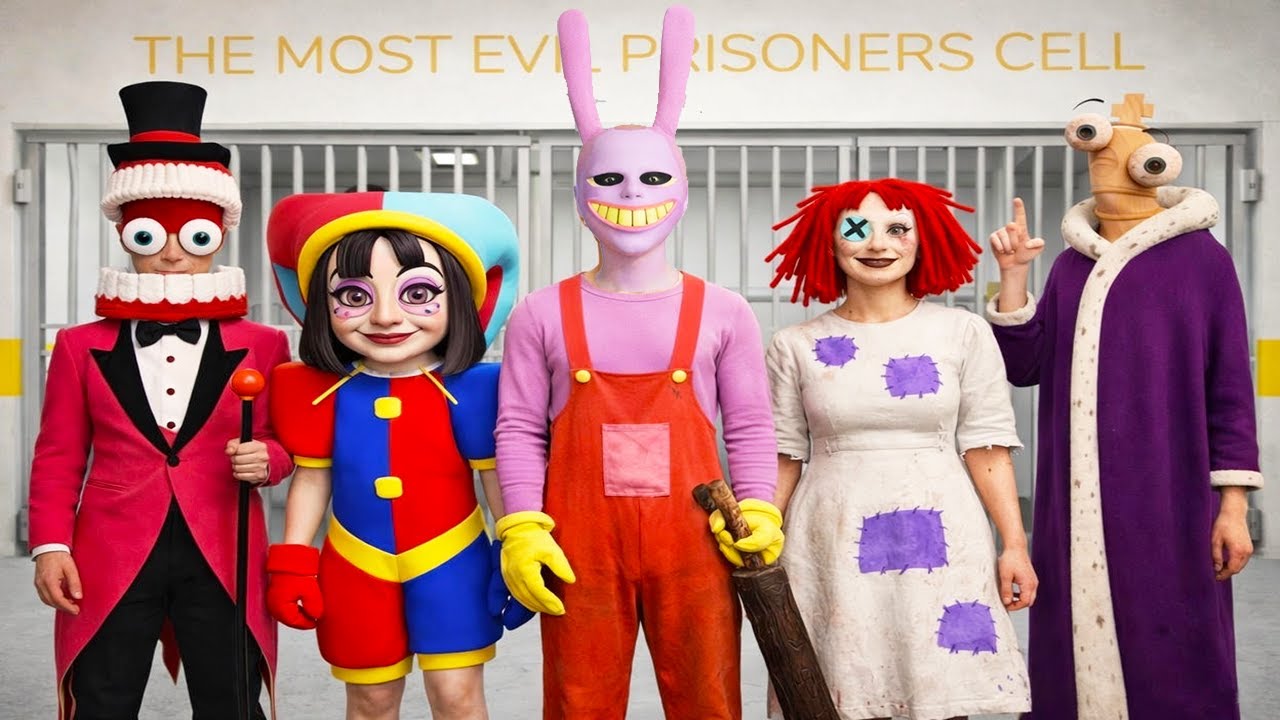 All Morphs in Real Life Roblox DIGITAL CIRCUS PRISON RUN Papa Pizza ...
