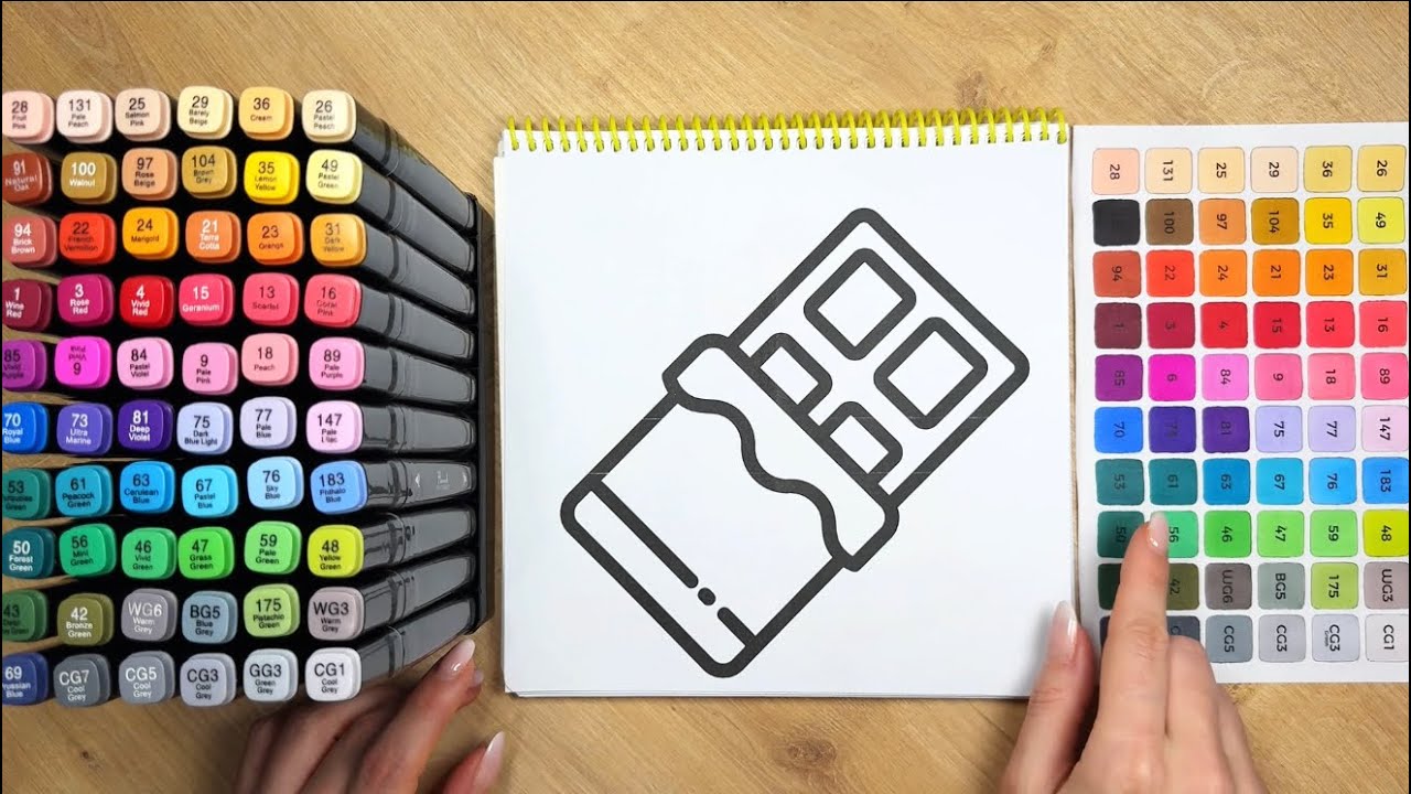 Satisfying Chocolate Bar Coloring | ASMR & Calm 🍫