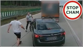 Wyhamował ciężarówki na autostradzie A4 - kierowcy TIRów nie pozostali mu dłużni #445 Wasze Filmy