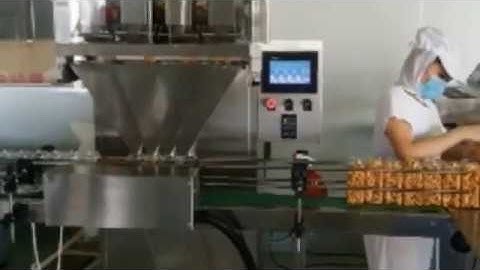 Automatic 4  head linear weighing filling machine for nuts ganule dosing filler equipment