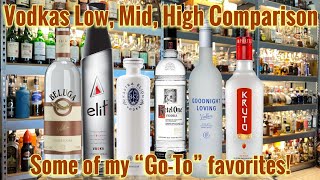 My “Go-To” Vodkas Low, Mid, & High Priced