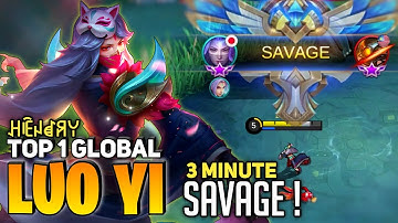 SAVAGE! In 3 Minute, Luo Yi Insane Burst Damage [ Top 1 Global Luo Yi ] By ꃅꍟꈤꀸꋪꌩ - Mobile Legends