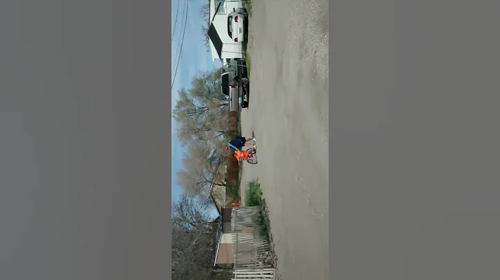 Teaching Joey to ride his bike