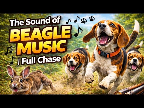 The Sound of Beagle Music 🎵🐾 | Full Chase #HoundHunting #Rabbit # ...