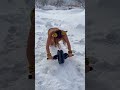 【お正月太り解消】山形の雪山で足用アブローラーやってみた！